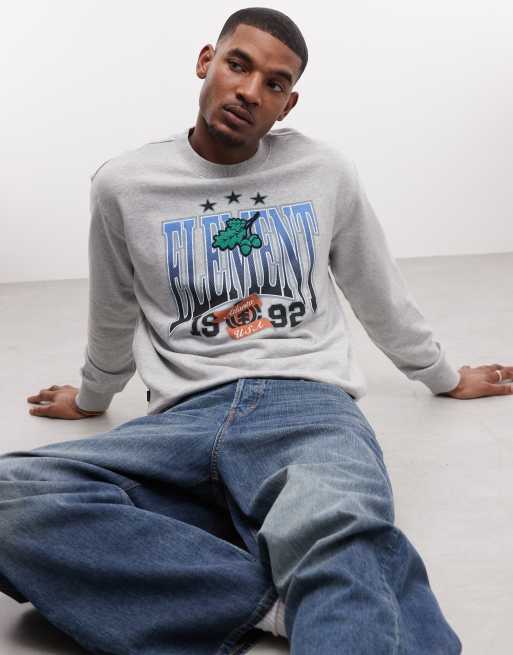 Element – Grå sweatshirt med tryck, 2 av 5