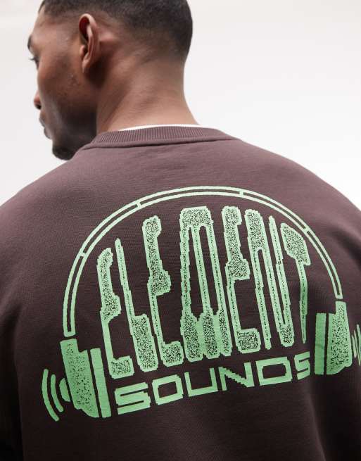 Element graphic sweatshirt in brown, 2 of 5