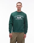 [Element] Element home team logo sweatshirt in dark green M Dark green