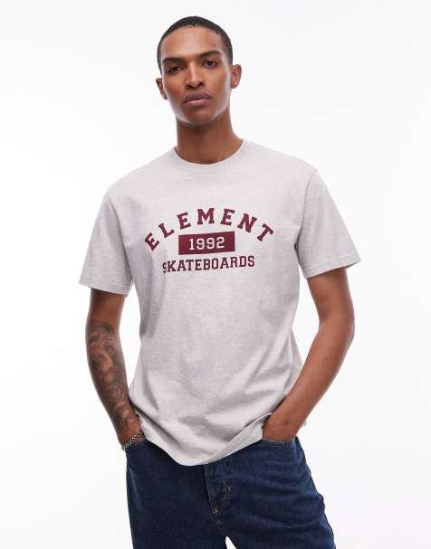 Element - Home Team - T-shirt avec logo style universitaire - Gris moyen - view 1