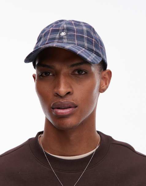 Element icon dad checked cap in navy - view 1