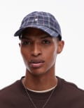 [Element] Element Icon dad checked cap in navy One Size Tartan blue