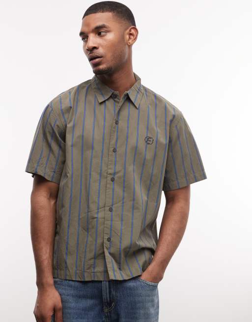Element – Icon – Niebieski T-shirt w haftowane paski, 3 z 5