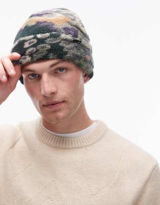 Element Element icon polar beanie in camo green