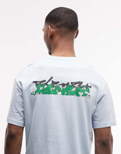 Element – Jasnoniebieski T-shirt z grafiką na plecach - view 1