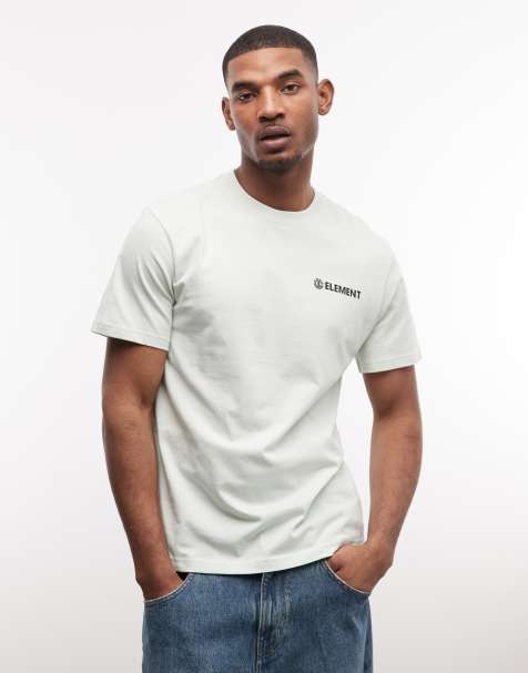 Element – Jasnozielony T-shirt z małą grafiką - view 1