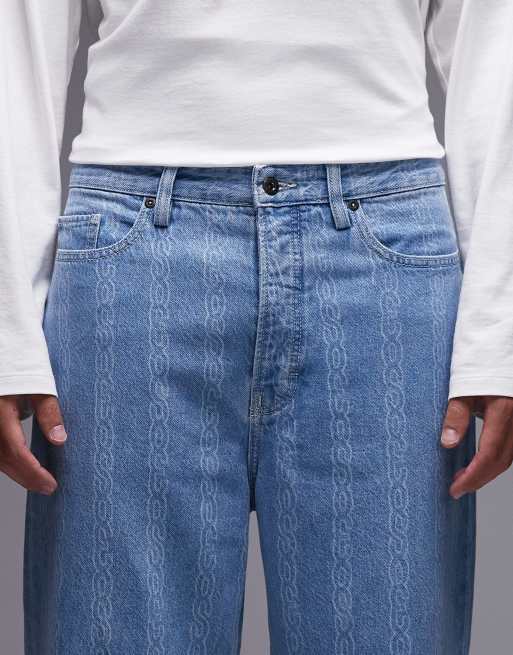Element - Jean baggy imprimé - Bleu délavé clair, 5 de 5