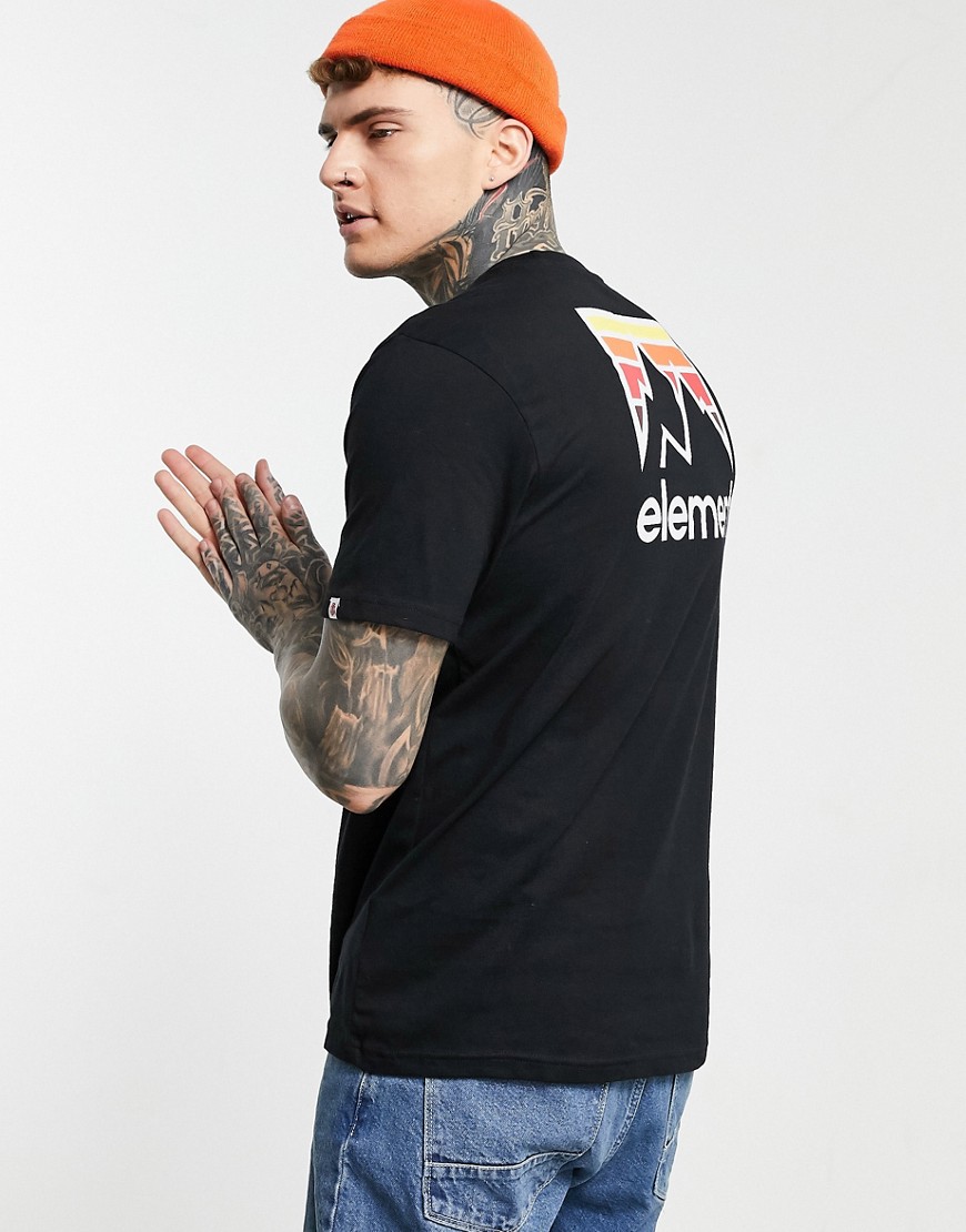 Element Joint back print T-shirt in black
