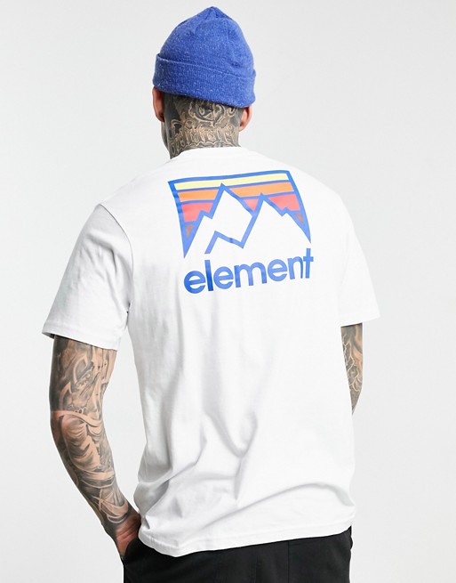 Element Joint back print t-shirt in white