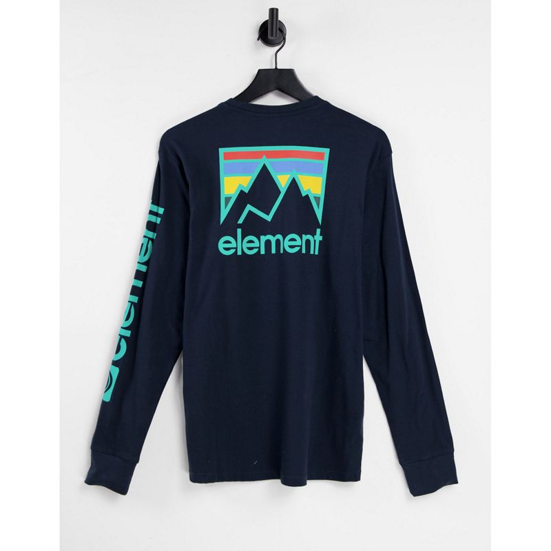 Element – Joint – Langärmliges Shirt mit Rückenaufdruck in Marineblau