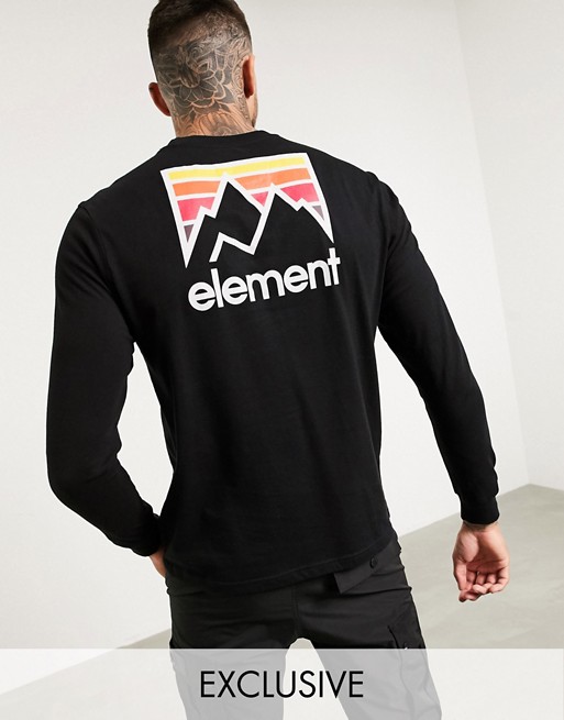 Element Joint long sleeve t-shirt in black Exclusive at ASOS