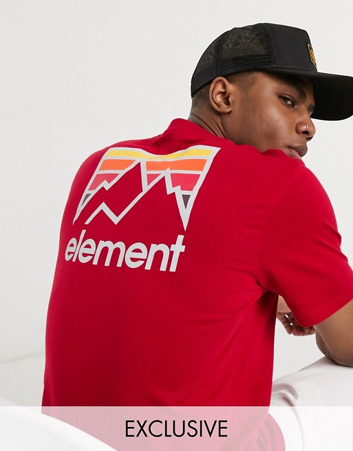 Element Joint t-shirt in red Exclusive at ASOS