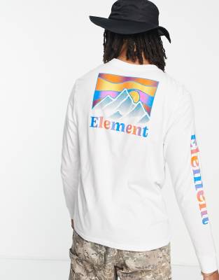 Element Element Kass long sleeve t-shirt in white