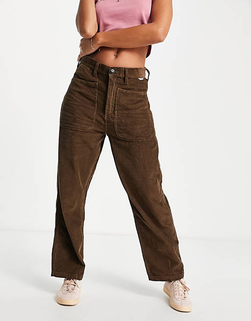 Trousers & Leggings Element Kiruna cord trousers in brown 
