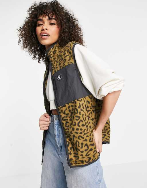 Element Lake vest in leopard print 