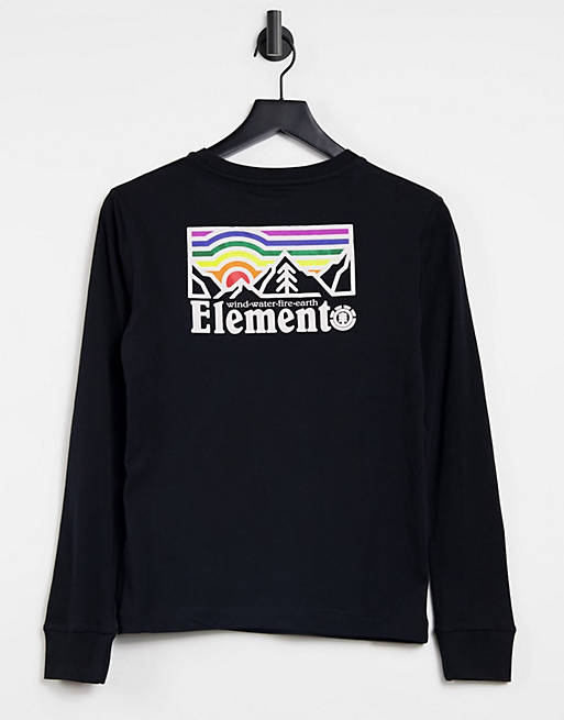 Element - Landscape - Sort T-shirt med lange ærmer