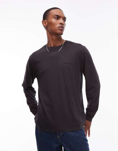 Element – Langärmliges T-Shirt in Schwarz mit kleingeschriebenem Logo - view 1