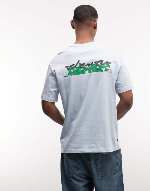 Element - Lyseblå T-shirt med grafisk print på ryggen, 5 af 5