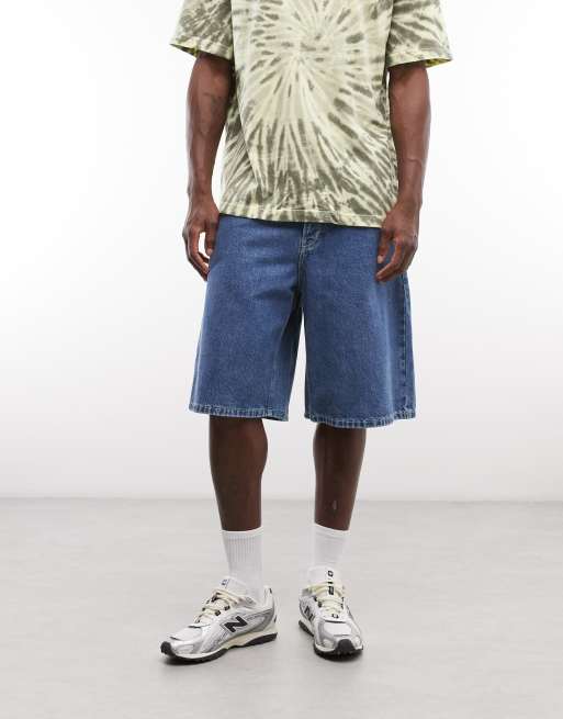 Element – Mellanblå, långa jeansshorts, 2 av 5