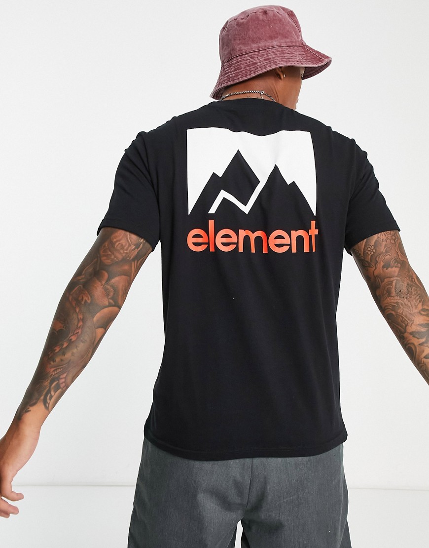 Element Mountain back print t-shirt in black