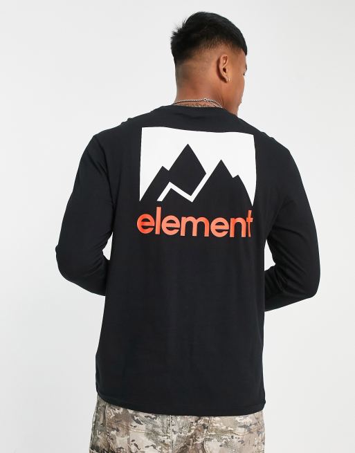 Element - Mountain - T-shirt met print op de achterkant en lange mouwen in zwart, 2 van 4