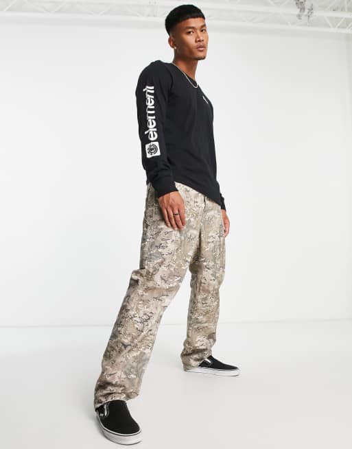 Element - Mountain - T-shirt met print op de achterkant en lange mouwen in zwart, 3 van 4