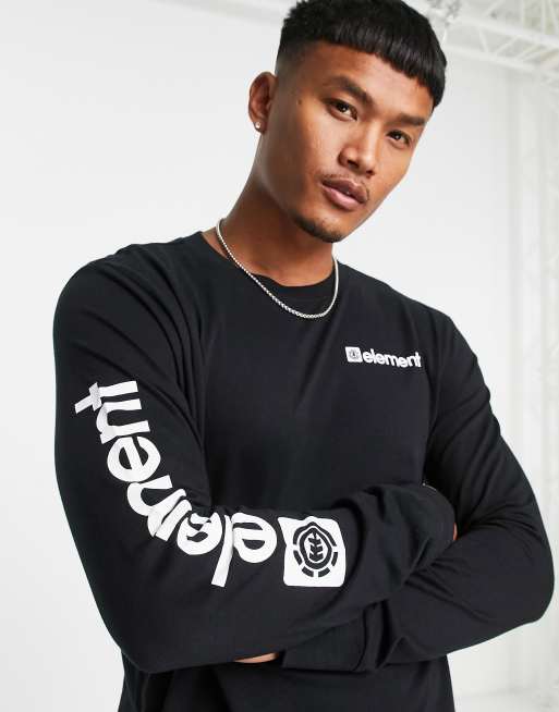 Element - Mountain - T-shirt met print op de achterkant en lange mouwen in zwart, 4 van 4