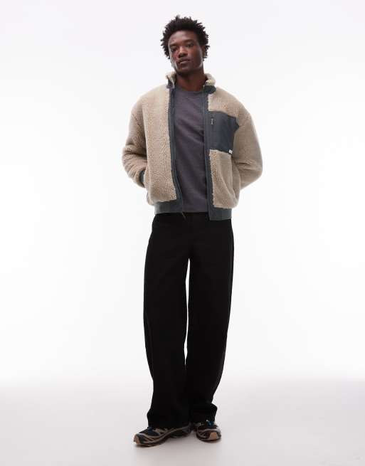 Element – Oak – Kremowy polar z kożuszka zapinany na zamek, 2 z 5