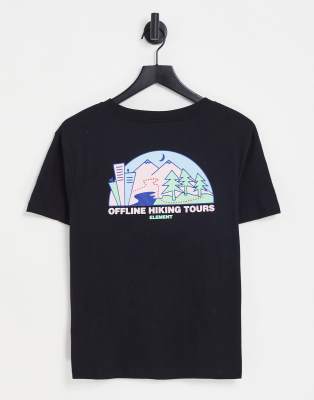Element Offline back print graphic t-shirt in black  - ASOS Price Checker