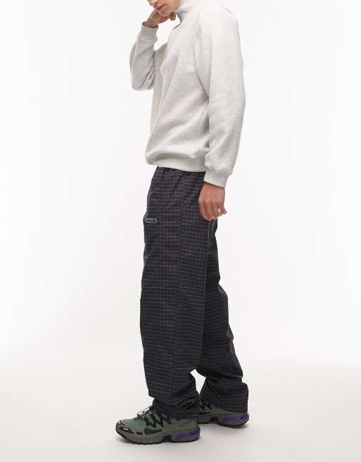 Element - Pantaloni sportivi blu navy a quadri vestibilità comoda, 3 di 5