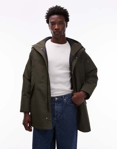 Element - Parka avec ourlet en pointe - Vert foncé - view 1