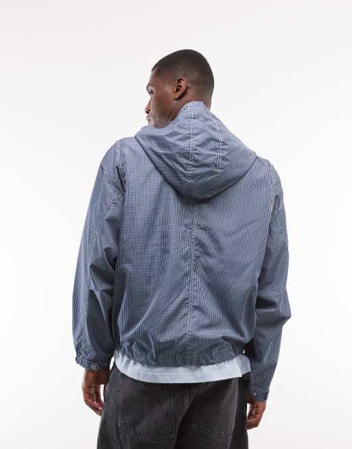 Element - Parka blu a quadretti con cappuccio, 4 di 5