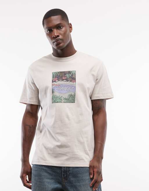 Element poolside chest graphic t-shirt in off white, 4 of 5