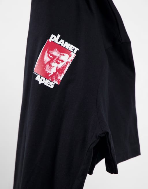 Element – Pota Dominion – Czarno-biały T-shirt z nadrukiem tie-dye na plecach, 3 z 4