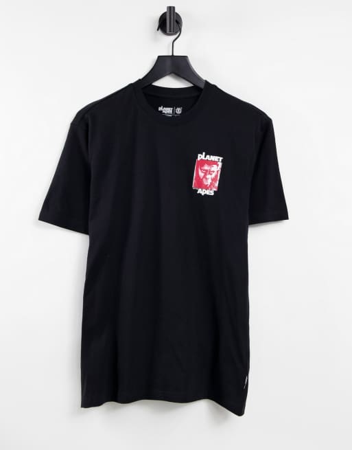 Element Pota Dominion tie dye back print t-shirt in black/white, 2 of 4
