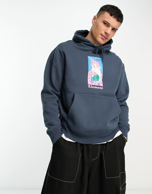 Element premium graphic wizard hoodie in midnight navy | ASOS