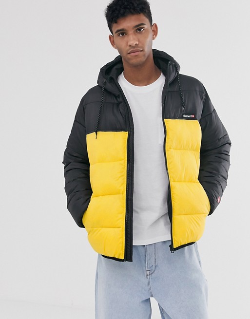 Element Primo Alder Avalanche puffer jacket with hood in yellow