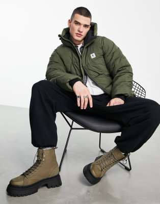 Element puffer jacket in green - ASOS Price Checker