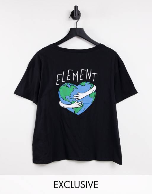 Element Raven back print t-shirt in black Exclusive at ASOS