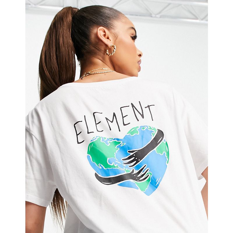 Top UfHcI Element - Raven - T-shirt con stampa bianca sul retro - In esclusiva per ASOS