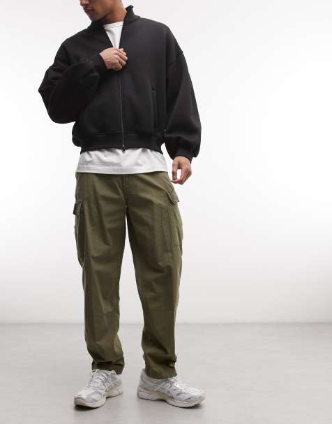 Element relaxed cargo trousers in khaki - view 1