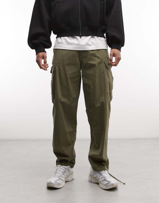 Element relaxed cargo trousers in khaki, 2 of 5