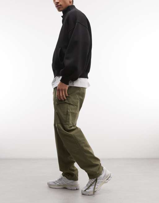 Element relaxed cargo trousers in khaki, 3 of 5