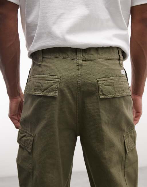 Element relaxed cargo trousers in khaki, 5 of 5