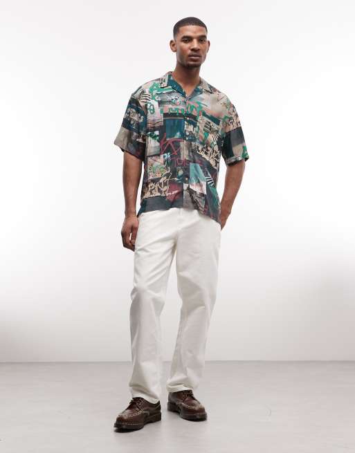 Element – Relaxed-Fit-Resorthemd mit buntem Grafikprint und lockerem Schnitt, 3 von 5