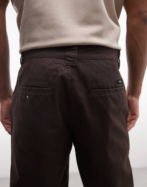 Element relaxed work chinos in brown, 5 of 5