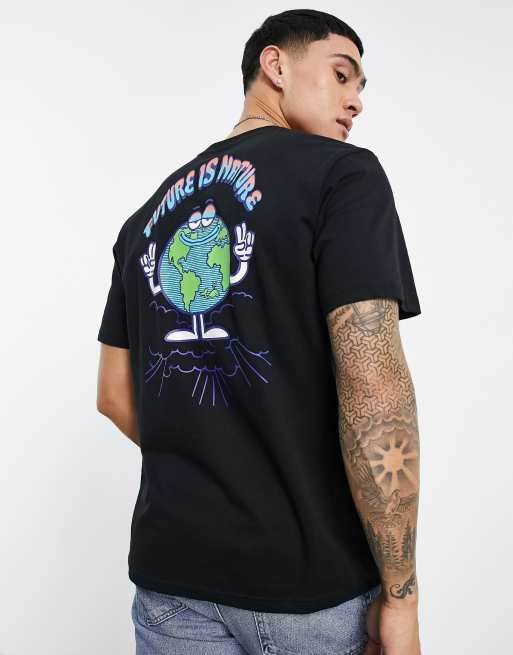 Element Renard print t shirt in black