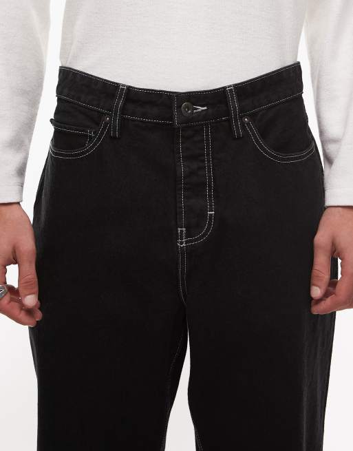 Element - Ruimvallende jeans met 5 zakken in zwart, 5 van 5