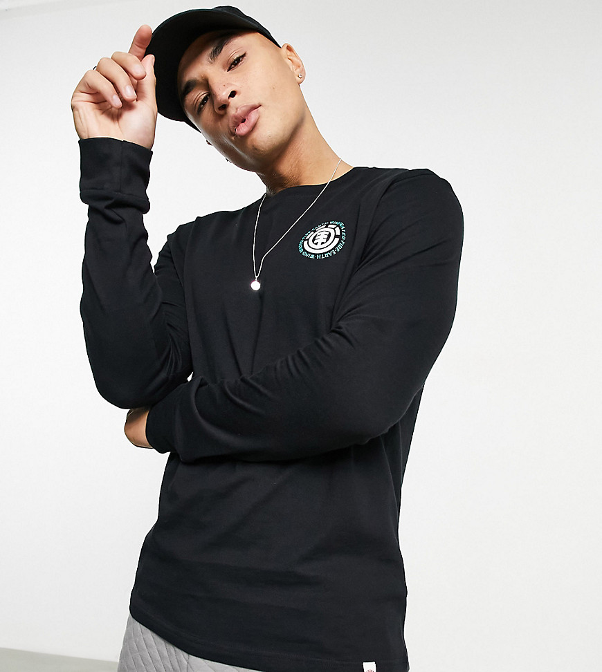 Element Seal back print long sleeve T-shirt in black Exclusive to ASOS