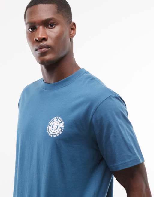 Element seal graphic back print t-shirt in teal blue, 5 of 5